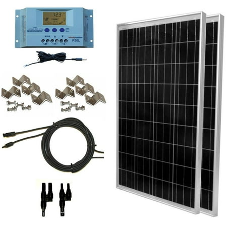 WindyNation 200 Watt Off-Grid Solar Panek Kit with