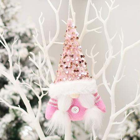 

Hadanceo Plush Doll Cartoon Christmas Knitted Cloth Faceless Doll Pendant Party Accessory Unique for Household