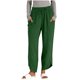 thumbnail image 2 of Pincandy Women's Solid Color Elastic Waist Pockets Drawstring Irregular Hem Linen Blend Pants, Casual & Daily Wear, 2 of 6