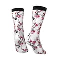 thumbnail image 5 of Uemuo Cherry Blossoms Pattern Women's Crew Socks, Soft Durable Breathable Moisture-Wicking with Odor Control Cotton socks, 5 of 9