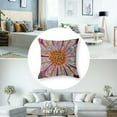 thumbnail image 5 of nygtbtfer , Pink  Punch Hook Pillow with Flower and Fringe, Brown, Natural, Square White, 5 of 7