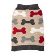 thumbnail image 3 of Vibrant Life Split Neck Dog Sweater, Tan Bone, (Medium), 3 of 6