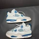 thumbnail image 2 of Ni - ke Size 13 - Ni - ke Air Jordan 4 Retro Military Blue 2024 Men's Shoes - FV5029 141, 2 of 5