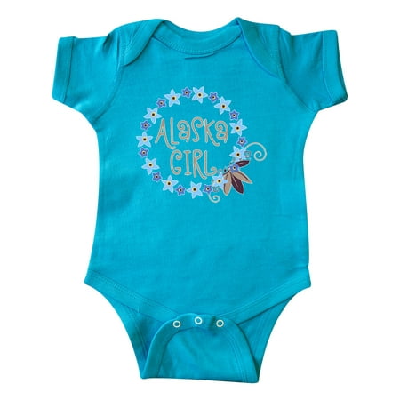 

Inktastic Alaska Girl Forget-Me-Not Flower Gift Baby Girl Bodysuit