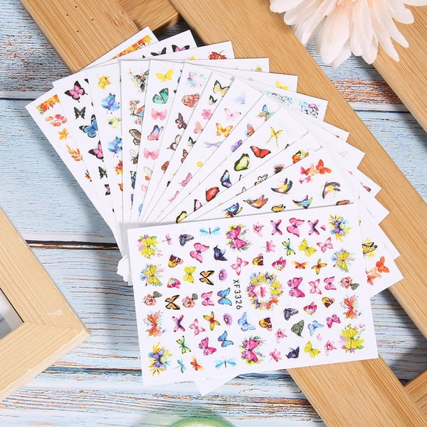 Pegatina Para Decoración De Uñas, Decoración De Uñas, Pegatinas Acrílicas Para Uñas, Salón De Belleza Temporal Para Uñas, Uso Doméstico, Niña Y Mujer