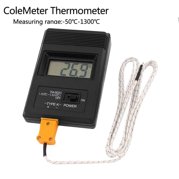 SENRISE Digital Thermometer Thermocouple Sensor 50℃~1300℃ Black