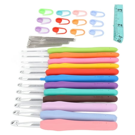 2-Pack Ergonomic Crochet Hooks With Soft TPR Handle - 0.5mm Size For Fine Lace & Detail Work
