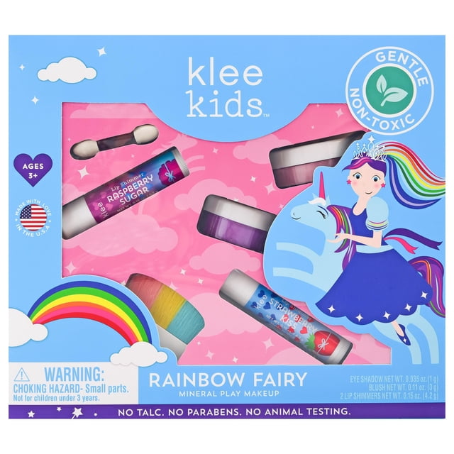 Kit de maquillaje Klee Kids Luna Star Rainbow Fairy, no tóxico, EE. UU.