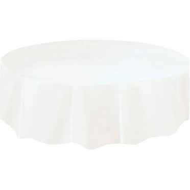 Round 120 Polyester Tablecloth White, 120 Round White Tablecloth Bulk