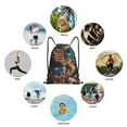 thumbnail image 6 of Balery Whimsical Animal Spiral Pattern Drawstring Backpack Bag Sport Gym Sackpack Cinch Bags Pattern Drawstring Backpack Bag Sport Gym Sackpack Cinch Bags -Medium, 6 of 6