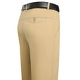 thumbnail image 5 of Dagegui Mens Dress Pants Solid Color Straight Leg Everyday Work Pants with Pockets No Belt Khaki 37, 5 of 8