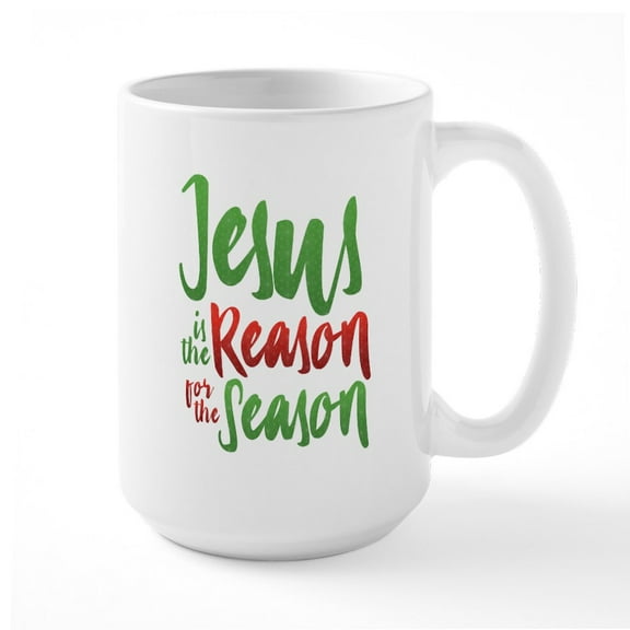 CafePress - Jesus Is The Reason Large Mug - 15 oz Ceramic Large White Novelty Mug