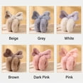 thumbnail image 7 of Fashion Plush Bowknot Warm Earmuffs Soft Outdoor Winter Ear Warmers Furry Ear Covers for Women (Dark Pink), 7 of 7