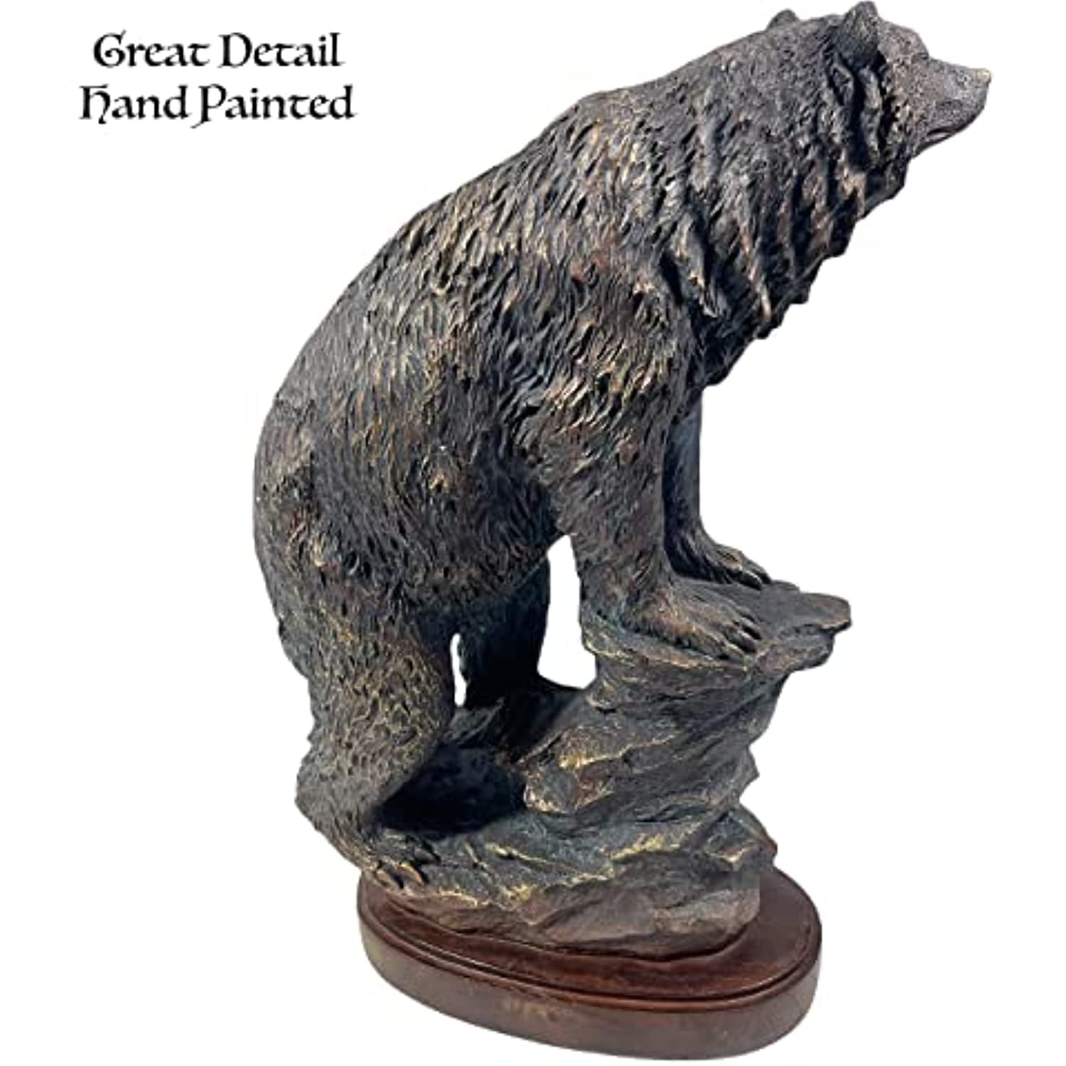 Western - Statue de Grizzly Grand Ours Brun