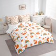 thumbnail image 2 of Erosebridal Orange Cute Fox 7 Pieces Bedding Comforter Set,Cartoon Rainbow Print Full Bedding Set For Girls Kids,Reversible, 2 of 7