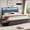 Gray, variant on Lifezone Queen Bed Frame with Headboard, Platform Bed Frame with 4 Storage Drawers, Charging Station & LED, Metal Support, No Box Spring Needed, Noise Free, White