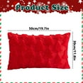 thumbnail image 3 of Gnwei Christmas Tree Throw Pillows for Couch 12x20 Inch Soft Plush Corduroy Square Pillow for Sofa Xmas Decorative Pillows for Living Room Bedroom Throw Pillows 1Pack Red, 3 of 4