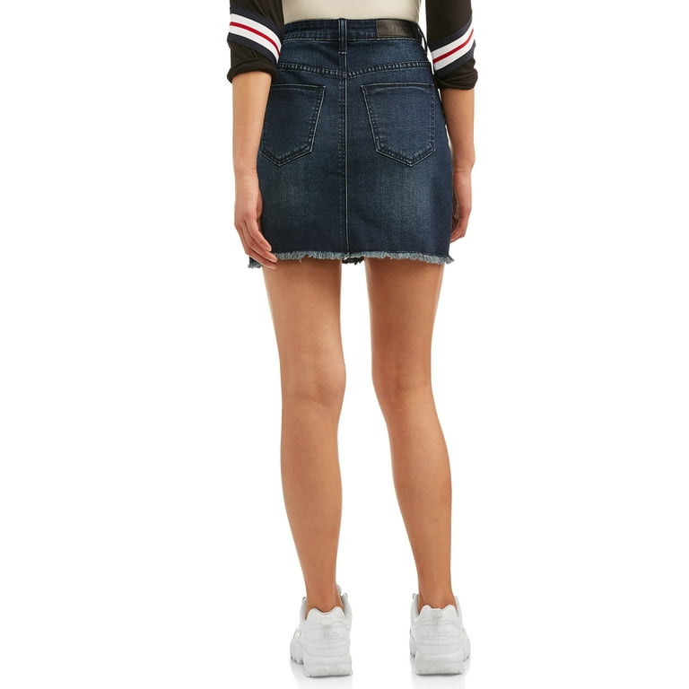 Denim mini skirt hot sale walmart