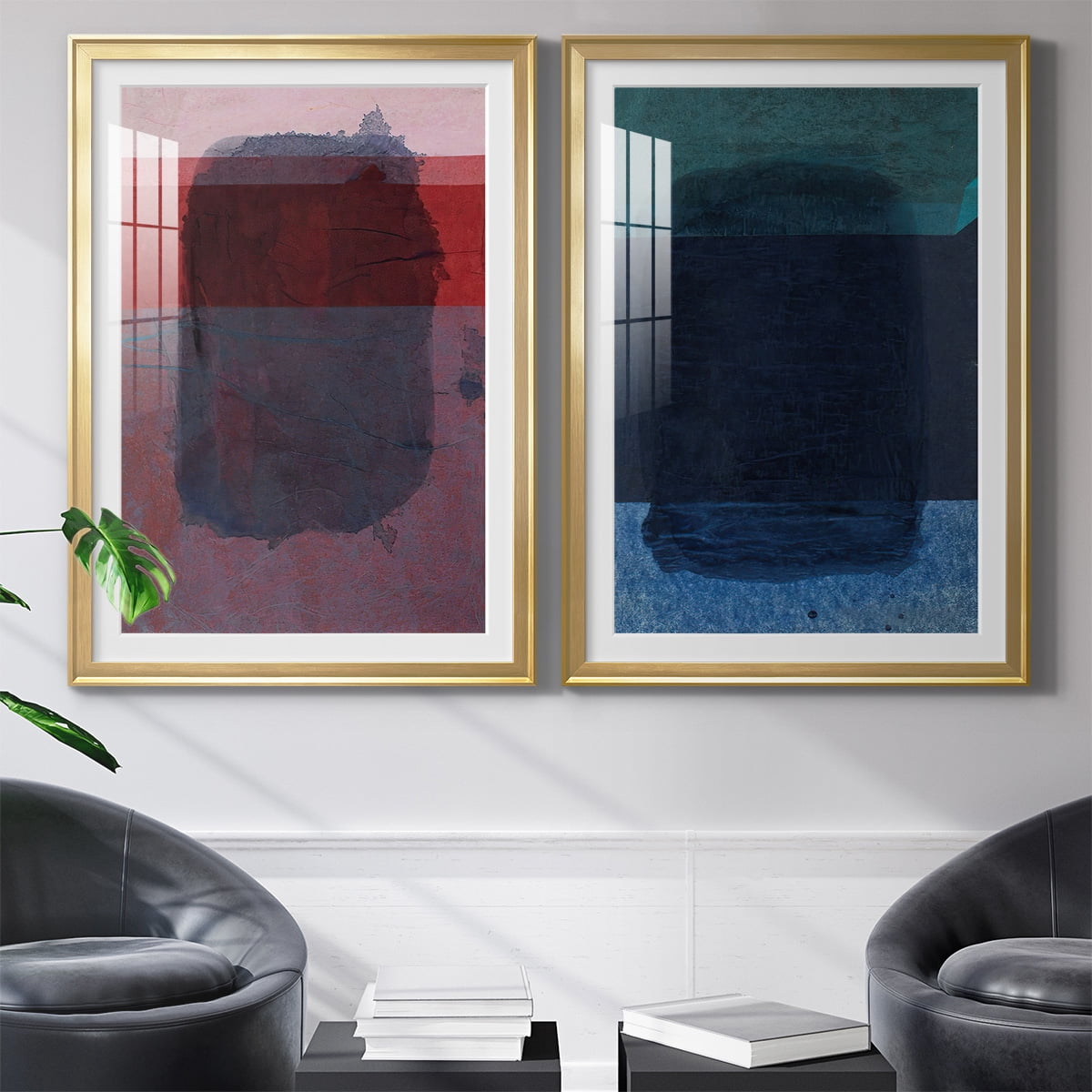 Wexford Home Remembering Rothko I Premium Framed Print, 30.5" x 42.5" - Ready to Hang, Gold (Set of 2)