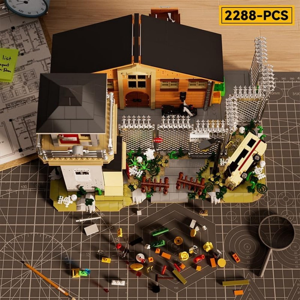 Miniature Post-apocalyptic Prison Building Model Kit - 2288 Pieces, Suitable for Adults 18+, Premium DIY Collectible Gift