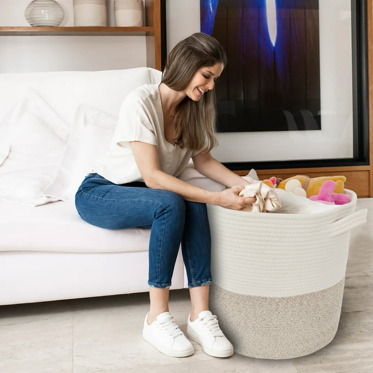 Large basket for pillows and blankets hotsell