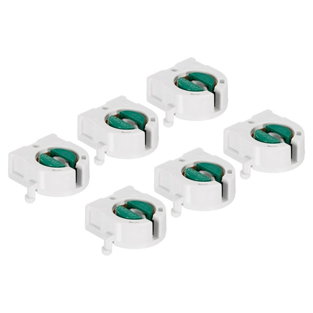 Unique Bargains Non Shunted T8 Lamp Holder Socket Light Socket LED Fluorescent Tube White Green 6 Pack