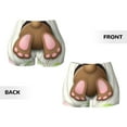 thumbnail image 4 of KLL Brown Bunny Pattern Workout Shorts for Women Scrunch Short Gym Yoga Running Sport Active Exercise Fitness Shorts, 4 of 8