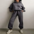 thumbnail image 6 of Women's Casual Hooded Sweater Two-piece Suit Clothes Hoodie Tracksuit, 6 of 10