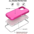 thumbnail image 5 of Entronix Heavy Duty Case Designed for iPhone 15 Pro Max Shockproof Triple Layer Rugged Case, Pink, 5 of 7