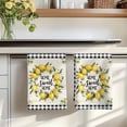 thumbnail image 7 of Summer Lemon Kitchen Towels Set of 1, Yellow Botanical Checkered Farmhouse Buffalo Absorbent Dish Towels for Kitchen, Microfiber Hand Towel, Quick Drying Tea Towel for Cleaning Decorative Dishcloths, 7 of 7