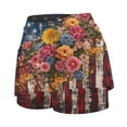 thumbnail image 3 of Women's Summer Skirts Casual Printed Tennis Skirt with Pockets Sport Yoga Shorts Activewear Summer Swing Gray 3XL, 3 of 6