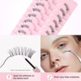 thumbnail image 4 of (10 pares, 10 mm, 10 mm, 7 mm) Demi Faux Cils Bande Transparente 3d Faux Cils Demi Cils Naturels Cat Eye Soft Corner Faux Cils Cat Eye Corner Faux, 4 of 5