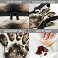 thumbnail image 4 of Paw Print Double Layered Insulated Lunch Bag with Two Compartments - Large Capacity Refrigerated Meal Bag for Hand Carry - 7.1x11.4x16.1 Inches, 4 of 6