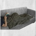 thumbnail image 5 of Classical Soft Flannel Fleece Blanket, Oriental Rounds Curves with Pigeons and Ornamental Floral Motifs Repetition, Cozy Plush for Indoor and Outdoor Use, 70" x 90", Dark Sepia Tan, by Ambesonne, 5 of 5