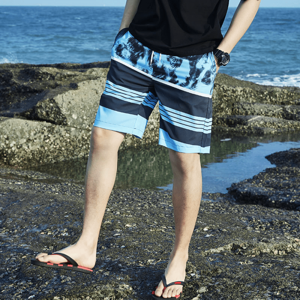 Aancy Mens Summer Board Shorts Swimming Beach Surf Elastic Quick Dry Polyester