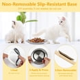 thumbnail image 3 of bathprove 3 PCS Stainless Steel Cat Food Bowl Dish, 6.7" Shallow Flat Wide Cat Plates for Wet Food, Relief Whisker Fatigue, Removable Non-Slip Silicone Base, Replacement for Feeding Small Pet Kitten, 3 of 7
