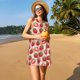 thumbnail image 3 of Balery Cute Strawberry Vestidos de verano para mujer con estampado: vestido holgado sin mangas, vestido playero informal y cómodo para días calurosos., 3 of 7