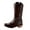 Brown, variant on Women's Mid Calf Western Cowboy Boots Square Toe Pull on Block Heel Riding Boots
