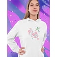 thumbnail image 2 of Flowers And Hummingbird Hoodie Women -SPIdeals Designs, Female XX-Large, 2 of 4
