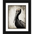 thumbnail image 1 of Ogren, Sarah 15x18 Black Ornate Wood Framed with Double Matting Museum Art Print Titled - Rustic Brown Pelican, 1 of 4