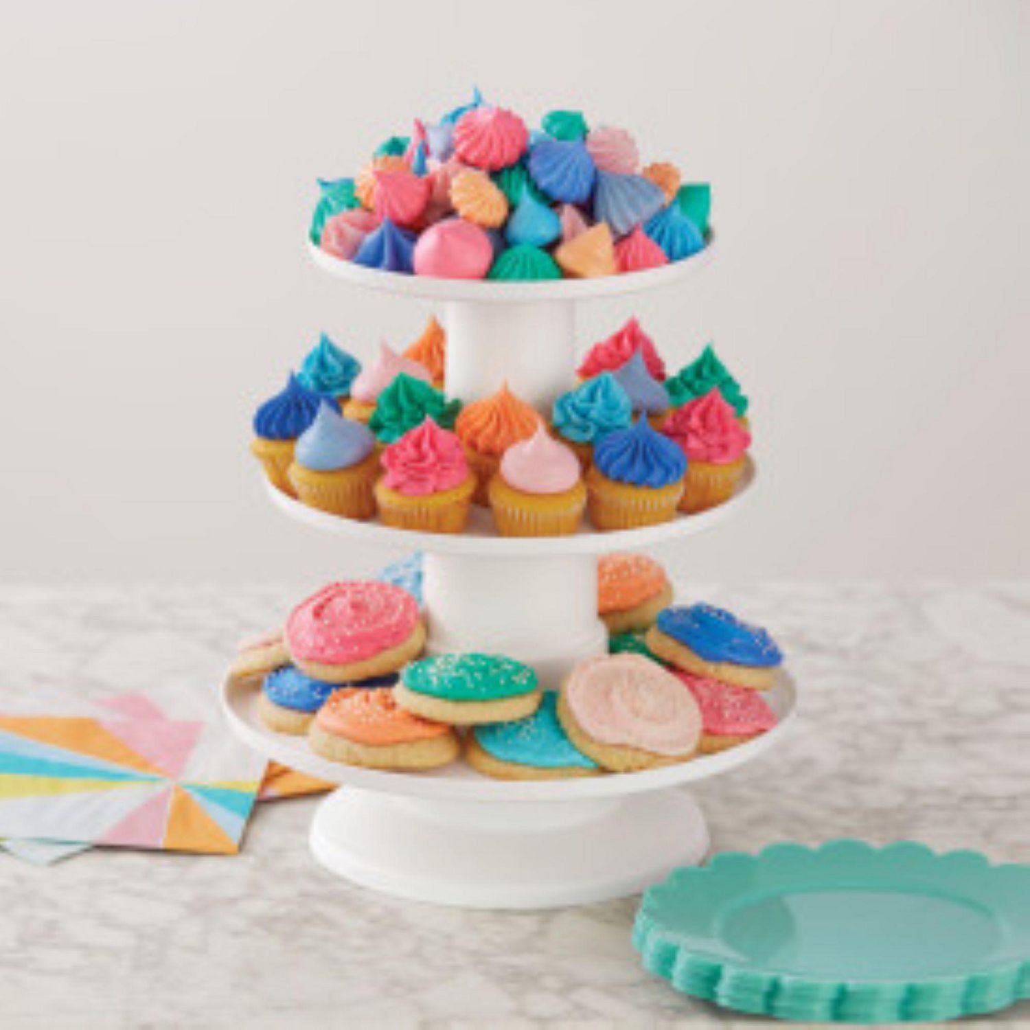 Wilton Stacked 3-Tier Cupcake and Dessert Tower