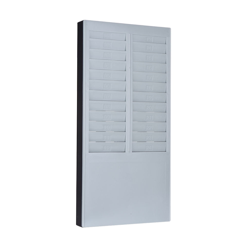 DOYO Time Card Rack Wall Mount Holder 24 Pocket Slot for Attendance