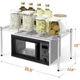 thumbnail image 3 of QUIOCOZY Heavy Duty 1-Tier Wire Storage Shelf, Metal Shelving Unit for Kitchen, Pantry, and Garage, 30" x 14" x 15", Chrome, 2 Pack, 3 of 7