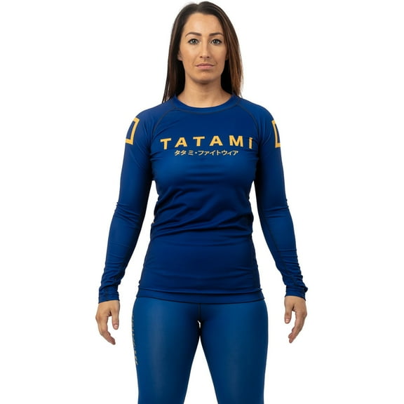 Tatami Fightwear Women's Katakana Long Sleeve Rashguard - Large - Navy