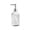 Clear, variant on Luxury Rain Pattern Glass Lotion Pump Dispenser, Refillable Reusable Liquid Bottle for Shampoo Body Wash Hand Soap, Modern Minimalist Decor for Bathroom Vanity Countertop, Clear