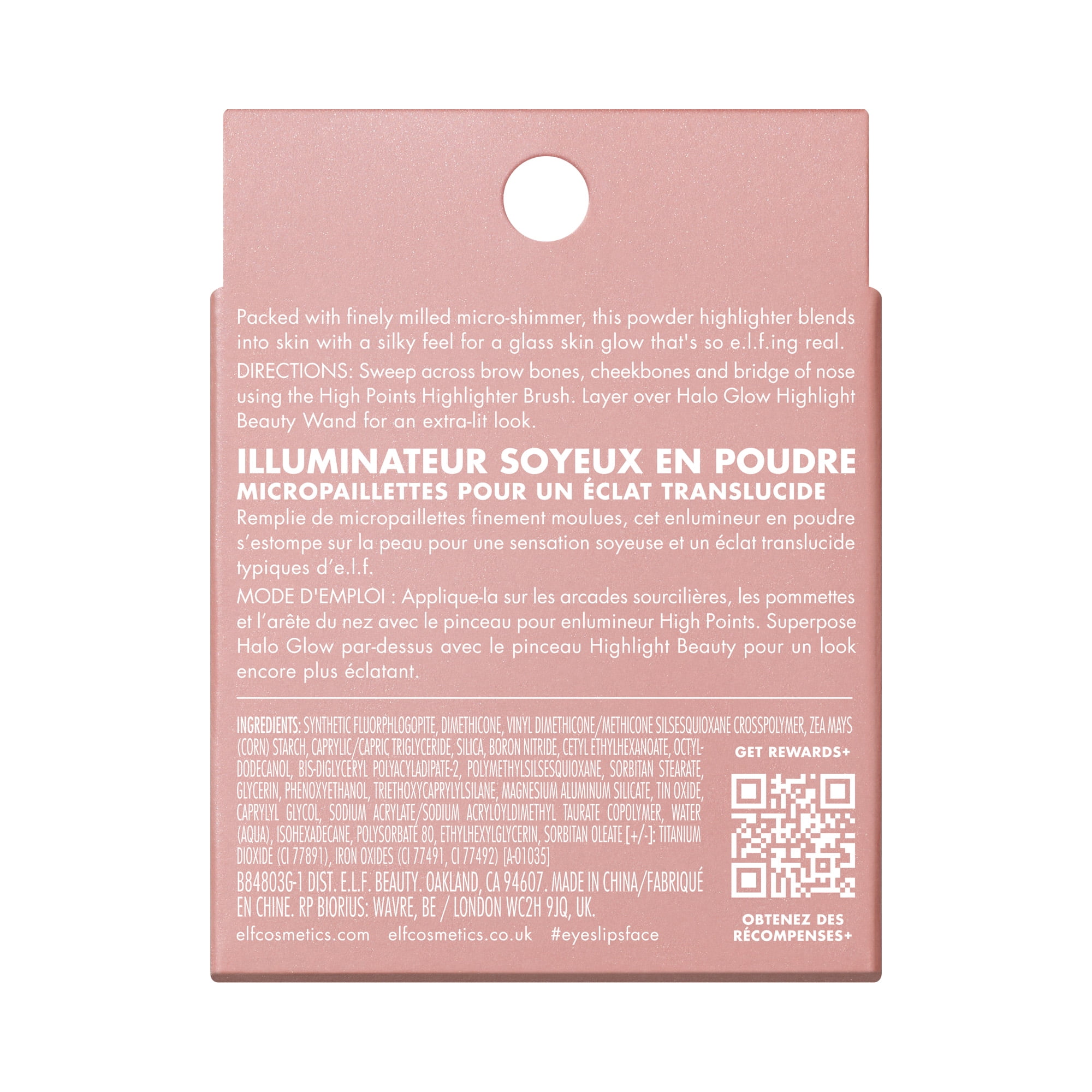 e.l.f. Halo Glow Silky Powder Highlighter, Prosecco Poppin', 0.15oz
