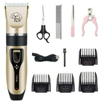Inerposs Pet Dog Grooming Clippers, Rechargeable Low Noise Pet Clippers with Comb Attachments, Quiet and Powerful Dog Hair Grooming Kit