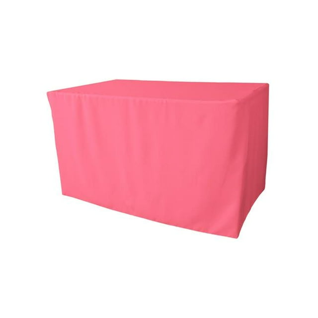 LA Linen TCpop-fit-48x30x30-HotPinkP38 1.8 lbs Polyester Nappe Équipée&44; Rose Chaud