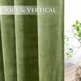 thumbnail image 4 of Cortinas Stangh Grass de terciopelo verde 132 cm x 213 cm, 2 paneles, 4 of 6