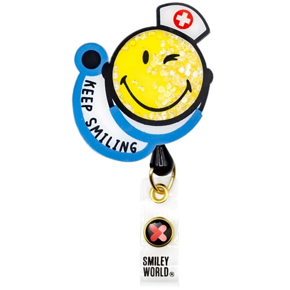 koi SmileyWorld Shaker Badge Reel Color: Dr. Smiley